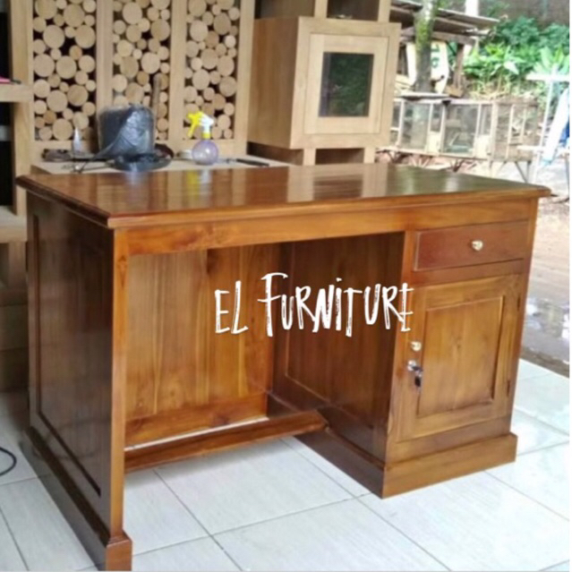 meja kantor jati stg biro, meja kantor, meja guru