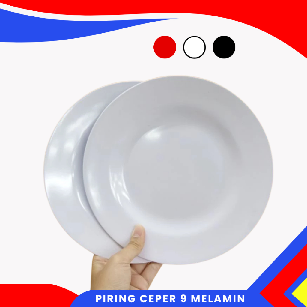 PIRING CEPER 9 INCH MELAMIN VANDA I PIRING MAKAN MELAMIN POLOS I PIRING SAJI BULAT MELAMIN