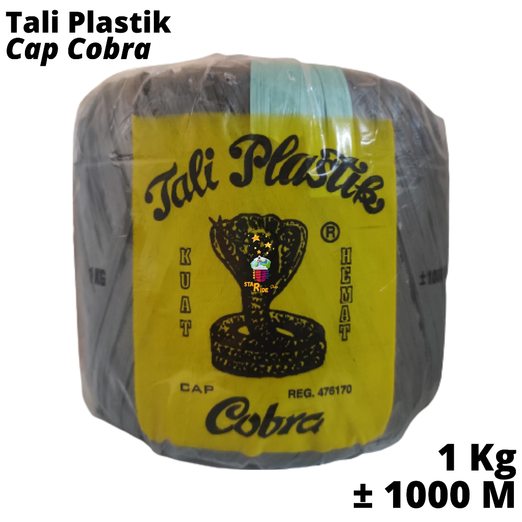 

Cap Cobra Tali Plastik Rafia Hitam Roll Besar Ukuran 1 Kilogram