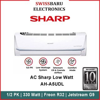 MANADO - AC Sharp A5UDL 1/2 PK Low Watt AH-A5UDL 1/2 PK (UNIT LENGKAP)