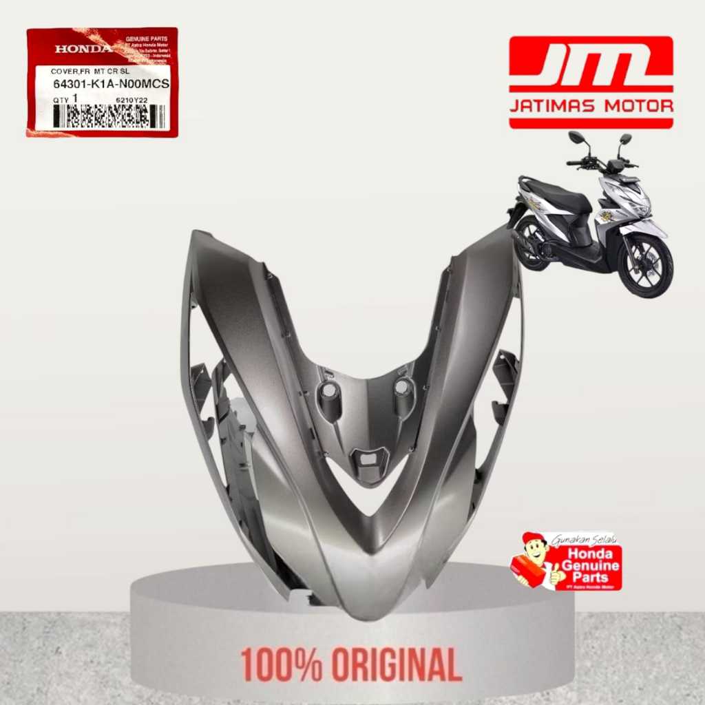 64301-K1A-N00MCS Cover Front Panel Tameng Lampu Depan Beat LED Eco Street K1A Silver Dof