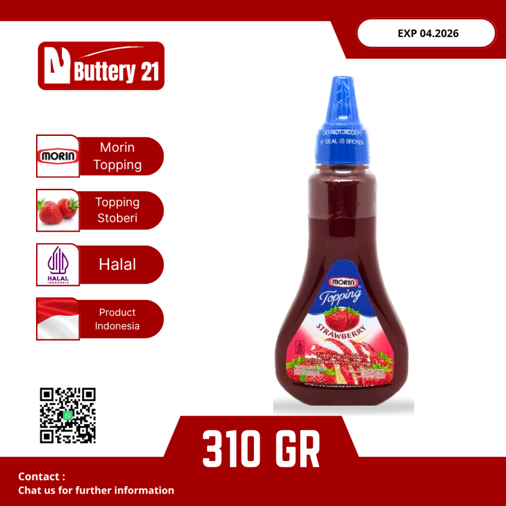 

MORIN TOPPING STRAWBERRY 310 GR/ TOPPING STOBERI/STRAWBERRY TOPPING