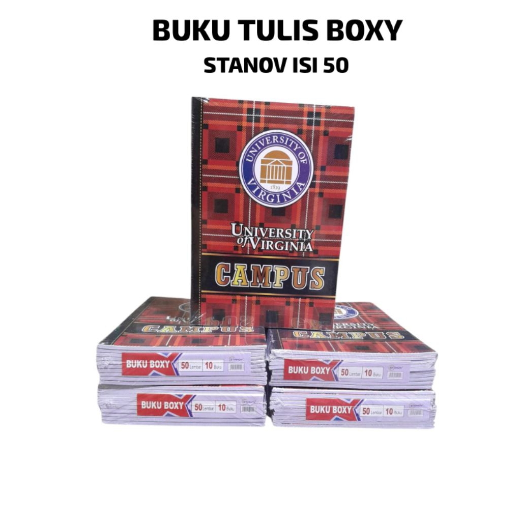 

(5 buah) Buku Tulis Boxy Isi 50 Lembar Stanov
