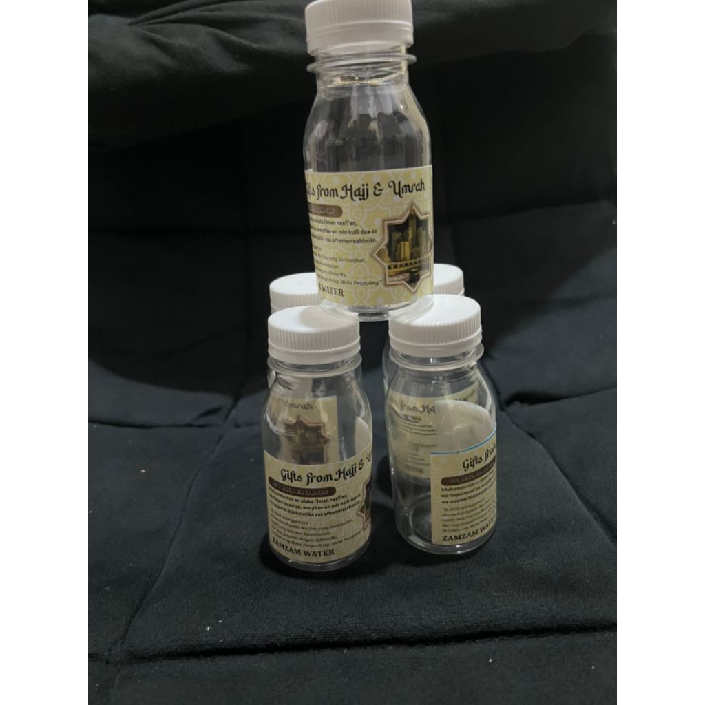 

botol kosong air zam zam uk 60/80 1 pack isi 25pcs warna cream