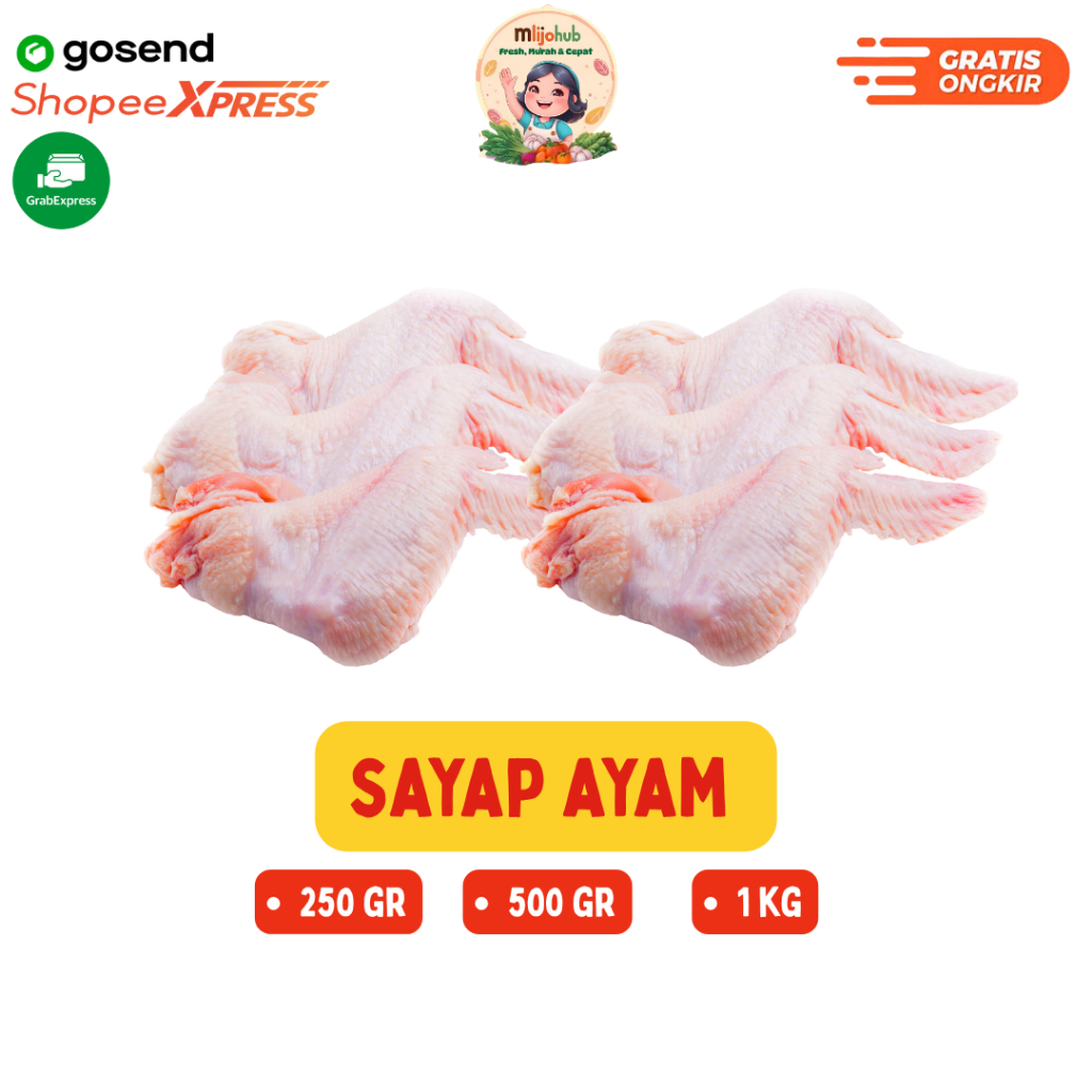 

Sayap Ayam - Pengiriman Instan - Fresh Mlijohub Malang