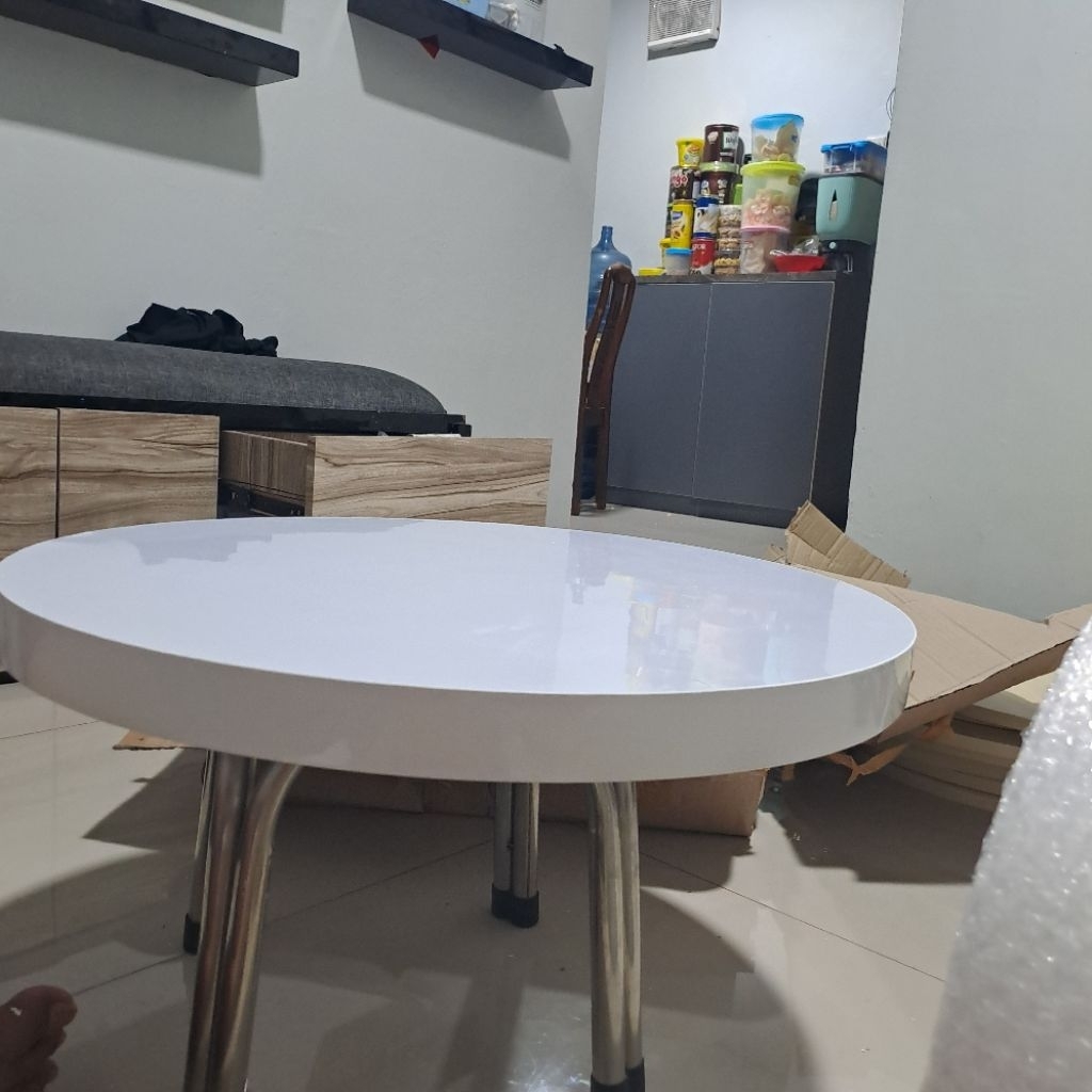 Papan Meja Bulat Tebal