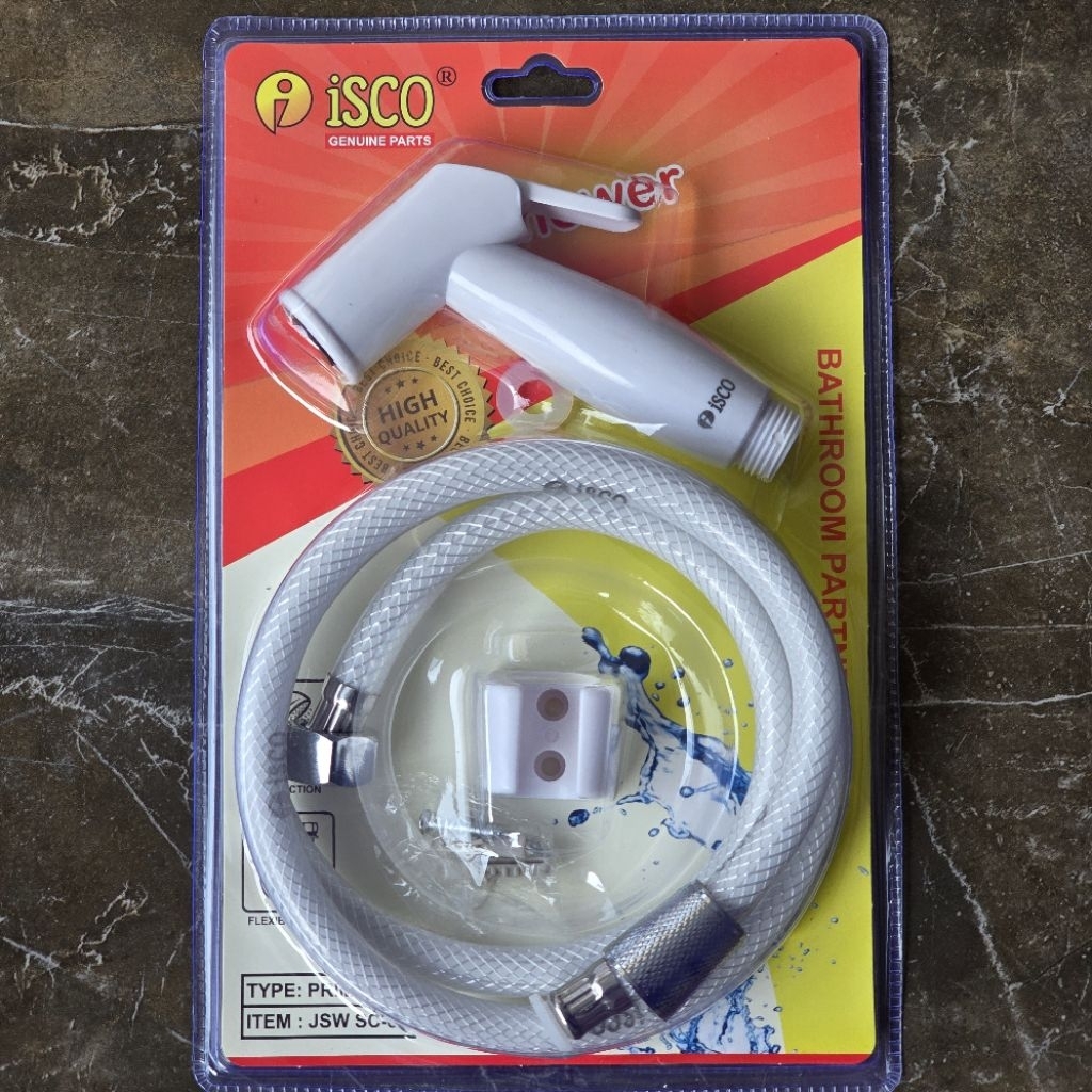Jet shower Closet Wc Isco / Semprotan Toilet duduk / jet shower putih