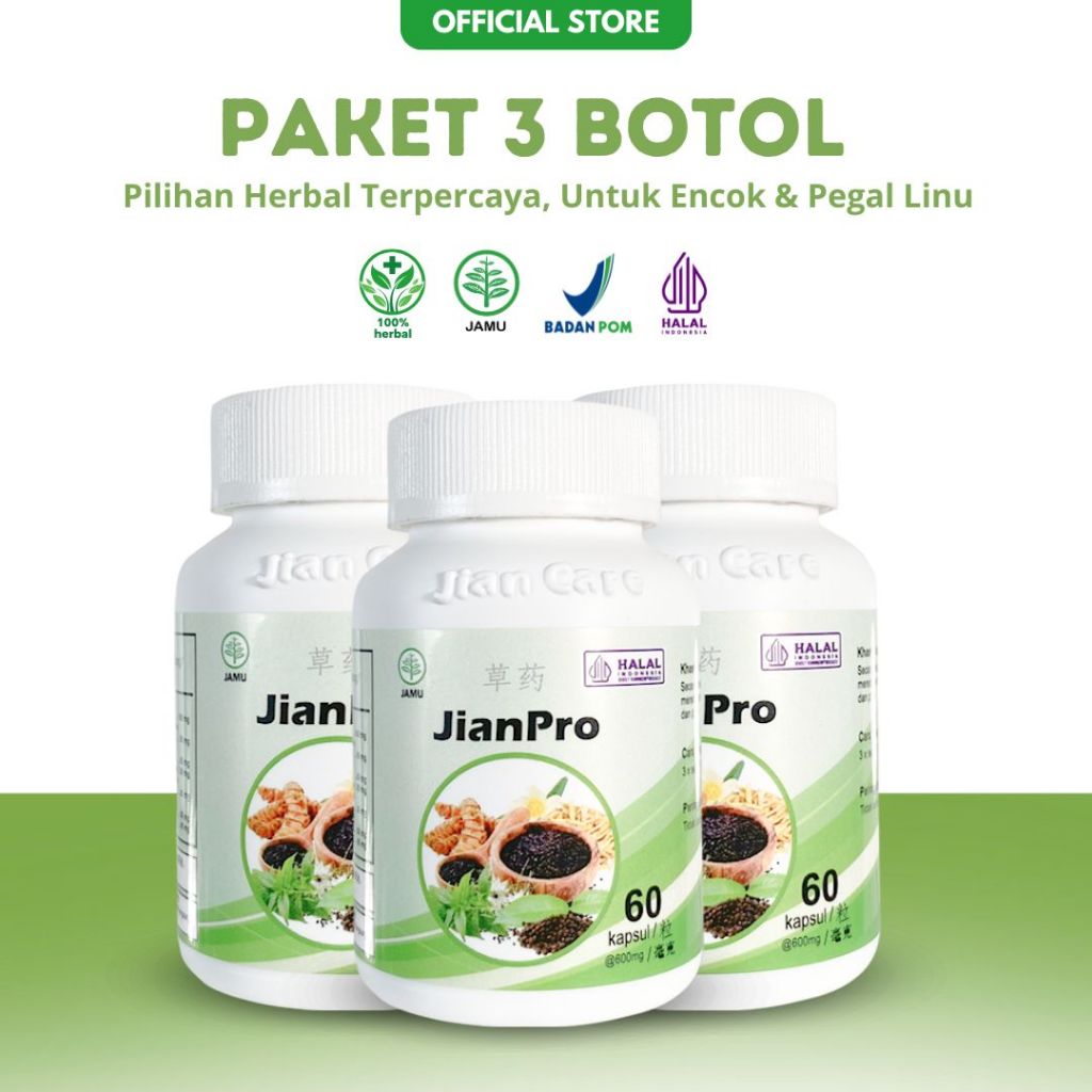 [PAKET 3 BOTOL] - Jian Care Jianpro - Bantu Redakan Encok & Pegal Linu