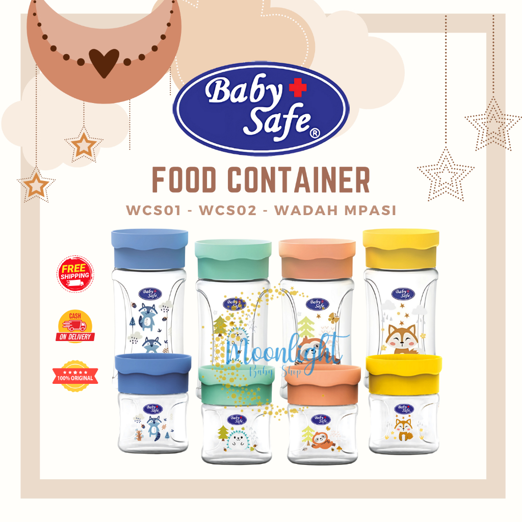 Baby Safe Food Container 120ml/250ml Wadah MPASI Makanan Bayi Milk Container Kotak Snack WCS01 WCS02