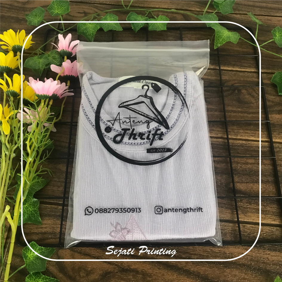 

(Isi 100 pcs) Sablon Plastik Murah Klip Biasa 20cm, 25cm , FREE DESAIN - SEJATIPRINTING