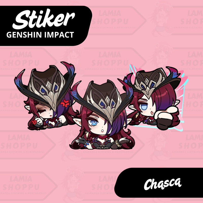 

Stiker Chasca Genshin Impact | Sticker Chasca GI | Stiker Laptop Vinyl Glossy Anti Air