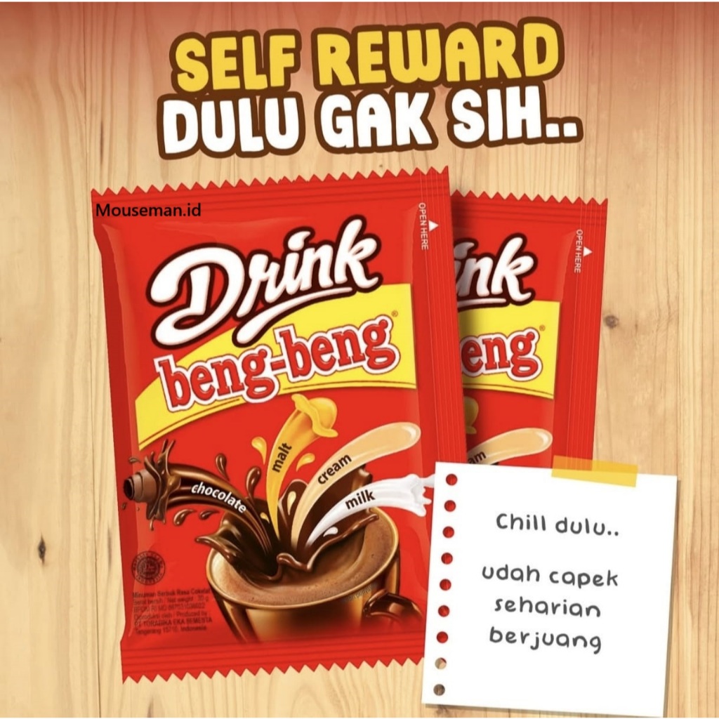 

DRINK BENG BENG CHOCOLATE beng-beng Minuman Coklat Bubuk Kemasan 27gr