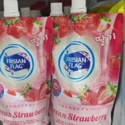 

Frisian flag krimer kental manis 260gr Korean strawberry 260 gram