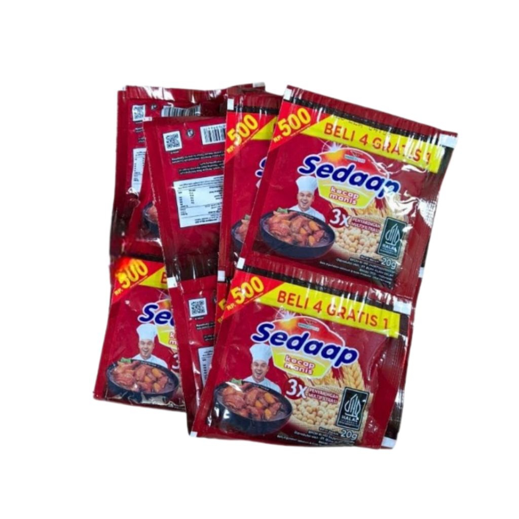 

Kecap Sedaap Sachet 500 renceng (12pcs) Beli 2 Gratis Kotak Makan