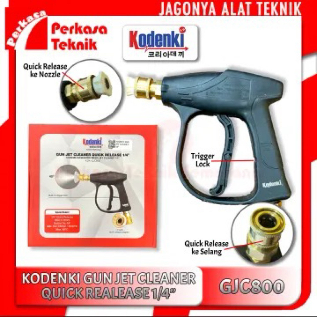 Gun jet cleaner quick release 1/4” KODENKI KDK-GJC800 / KODENKI aksesoris mesin jet cleaner 1/4” / T