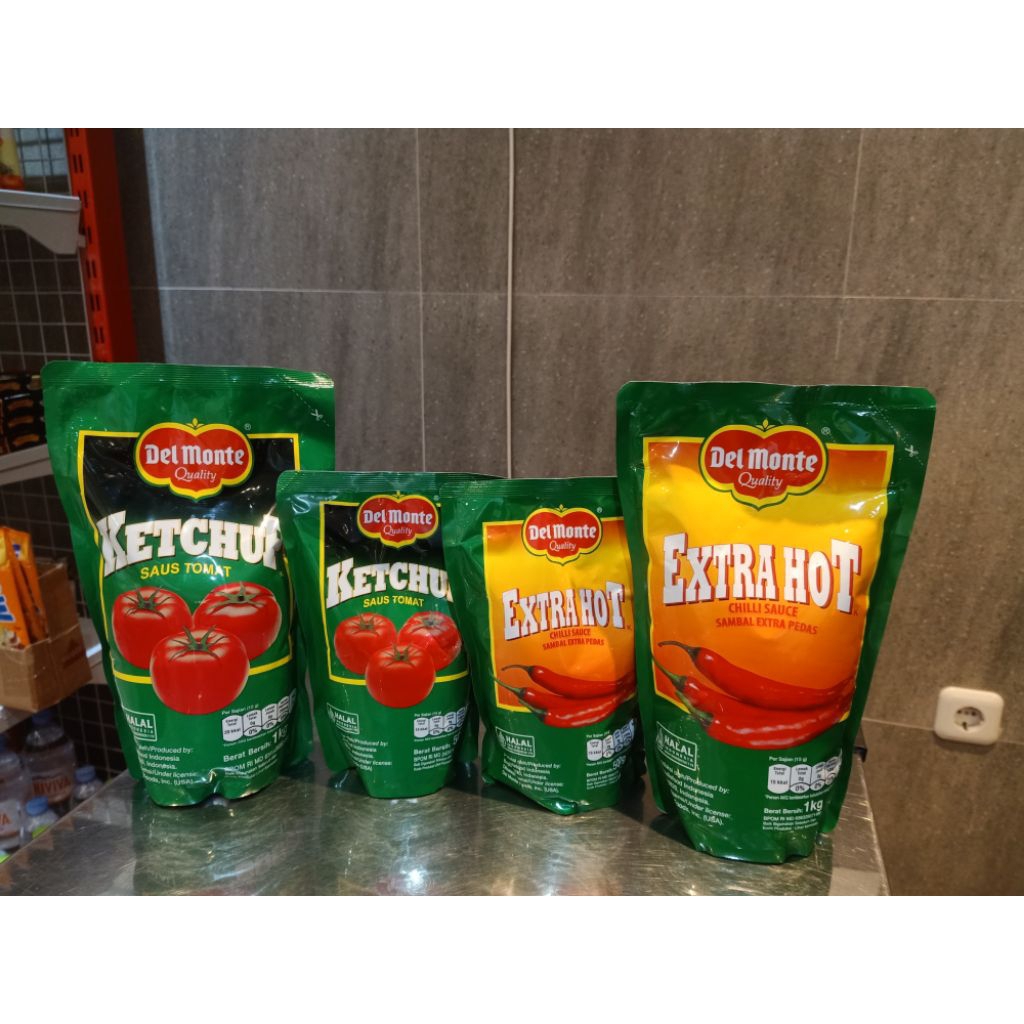 

Del Monte saus sambal extra pedas & saus tomat