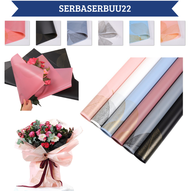 

Isi 20 LEMBAR Kertas Buket Bunga Waterproof Flower Wrapping Paper Waterproof Hand Bouquet Cellophane KB037 SS22