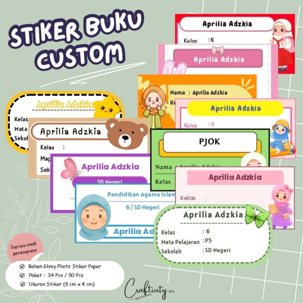 

Stiker Buku Custom (Series Anak Perempuan)