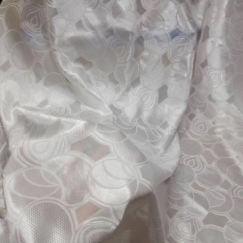 Bahan Organza Jaquard Embos | Kain Organza Jacquard | Bahan meteran (harga 0,5 meter)
