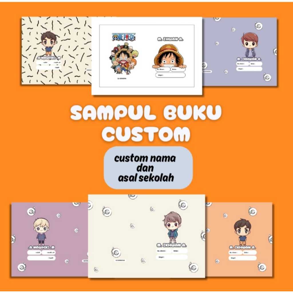 

Sampul buku custom lucu, Cute Boy
