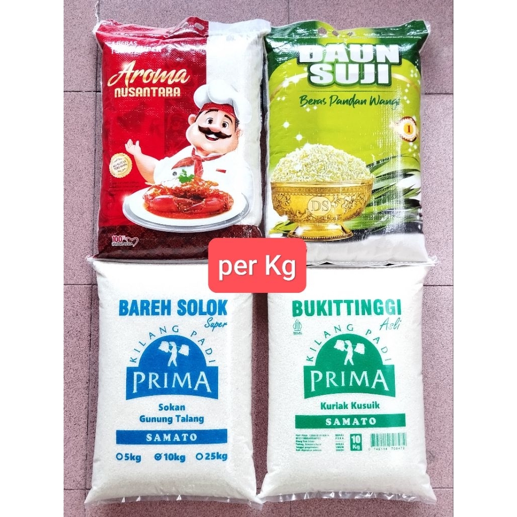

1kg Beras Solok Sokan / Beras Bukittinggi Kuriak Kusuik / Beras ir42 Super / Beras Pandan Wangi - Beras Pera Asli Padang