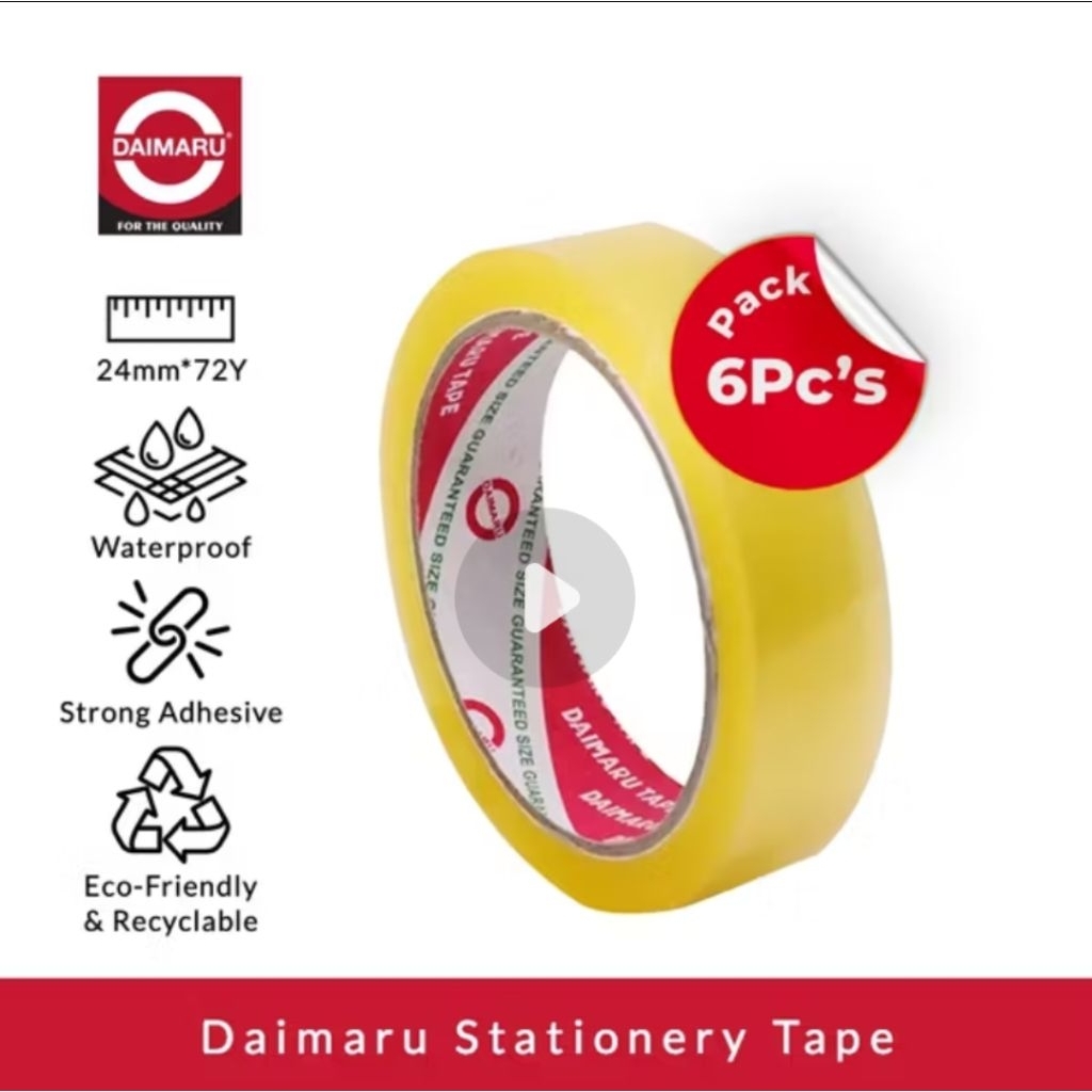 

[1PCS ] Selotip | Isolatip | Lakban DAIMARU 1 inch / 24mm Sedang