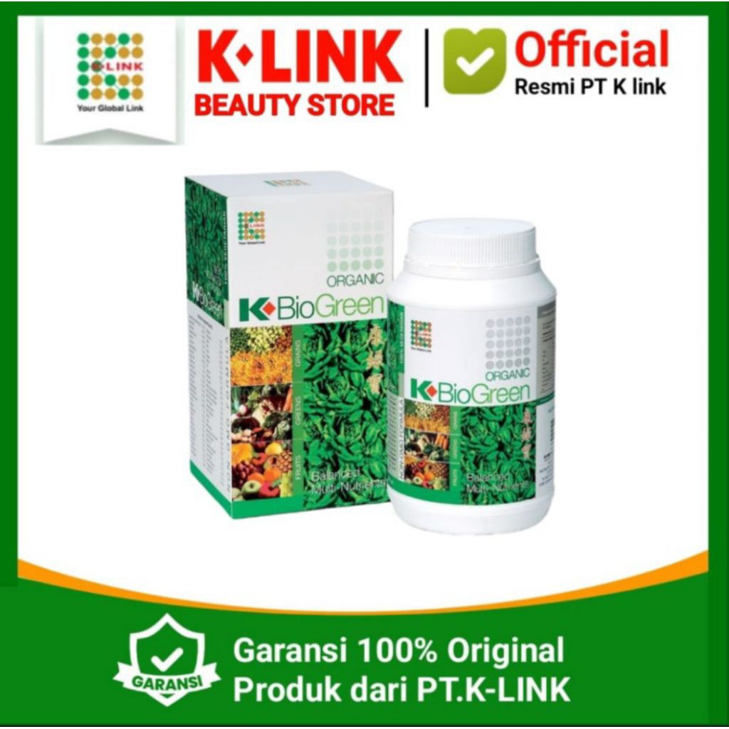 Biogreen K-Link (Produk Exclusive) Original K-Link Organik Biogreen Detok Usus Berat 500g Original M