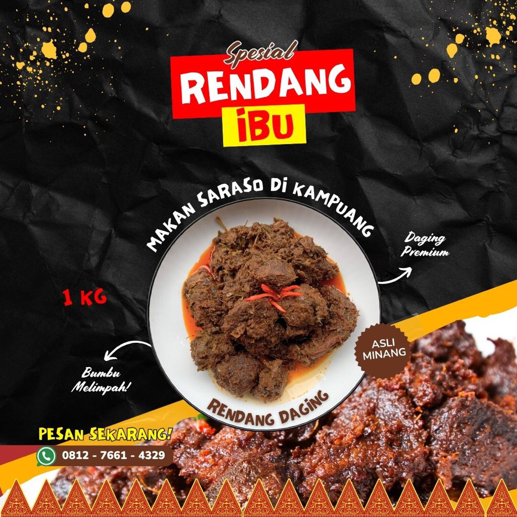 

1 Kg- Spesial Rendang Ibu (Daging)