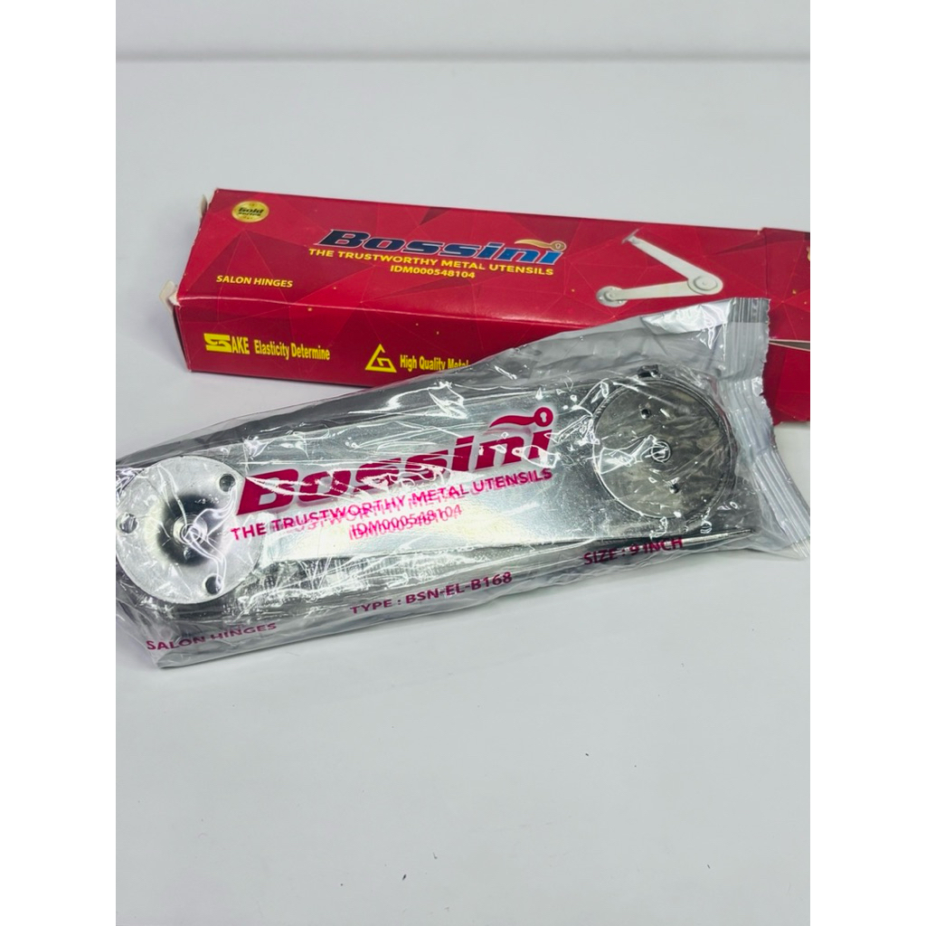 Sunbloom Bossini Engsel Salon Sikutan Jendela Dus Hitam / Merah 9 Inch Stainless Steel Tebal 2Mm