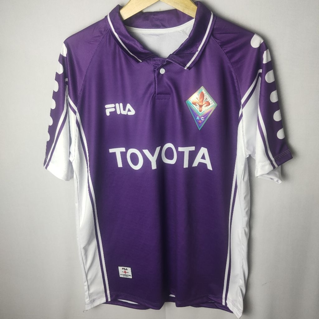 BEST SELLER JERSEY VINTAGE FIORENTINA HOME 1999-00 VERSI TOYOTA LOGO 3D TIMBUL HOLOGRAM