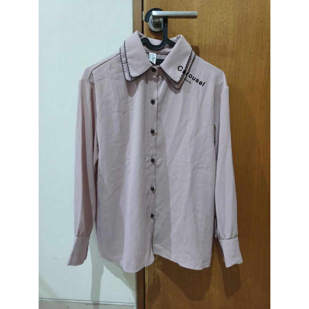 

Kemeja Wanita Pink Shirt Korean Style Original Brand