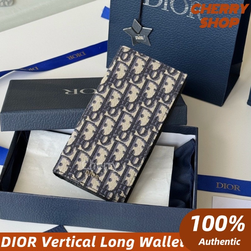 ✨100% authentic Dior VERTICAL LONG WALLET Men Bags Wallets dompet panjang pria