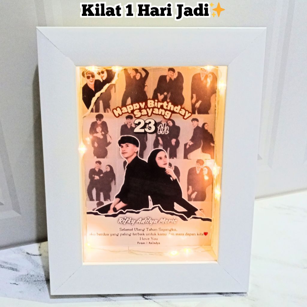 

Kado Ulang Tahun / Frame Ulang Tahun / Hadiah Ulang Tahun / Kado Frame Scrapbook