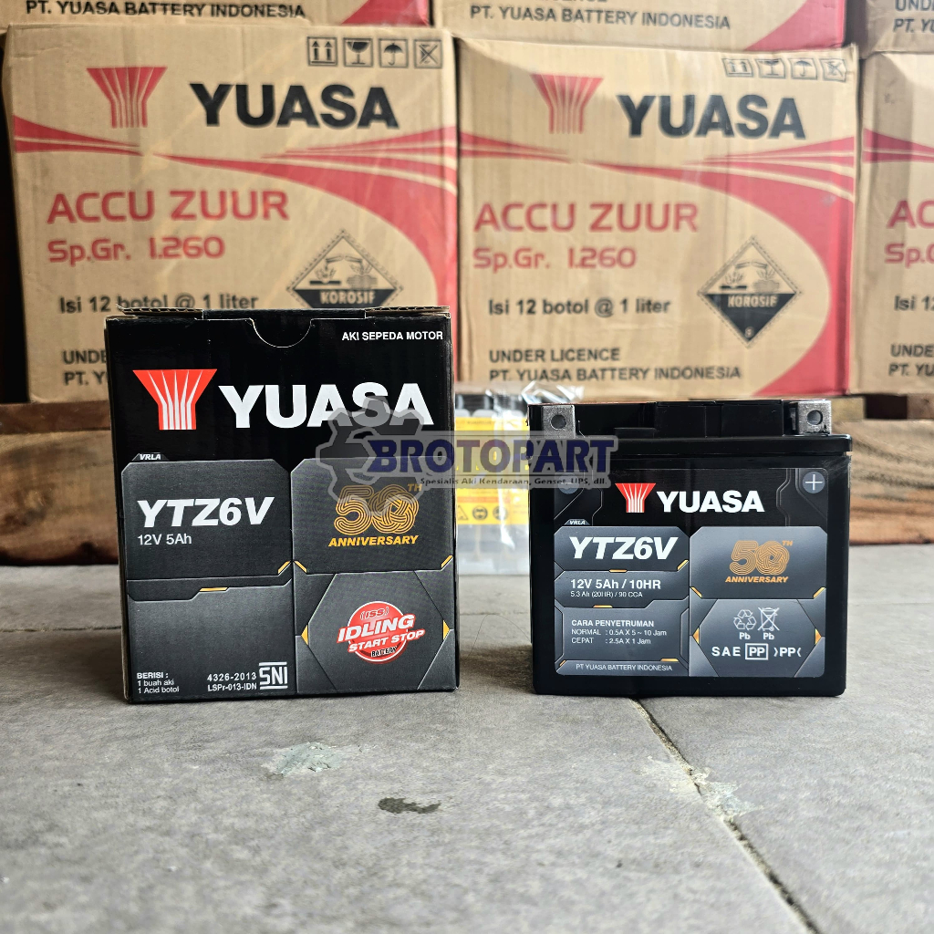 Aki Honda VARIO 125/150, PCX 150/160, ADV 150, BeAT ISS istop YUASA YTZ6V MF Aki Kering ORIGINAL