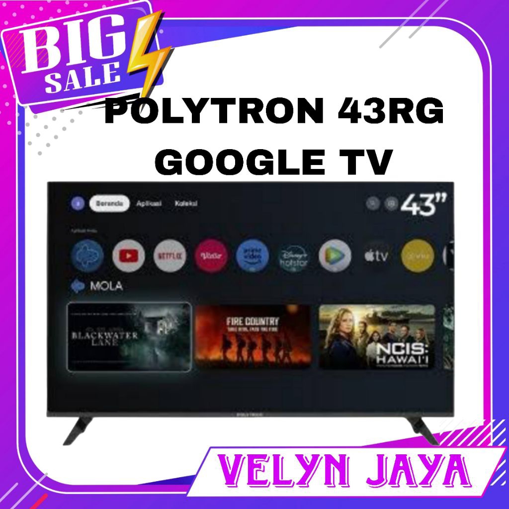 Polytron google tv 43 inch 43rg smart android google tv polytron 43 inch