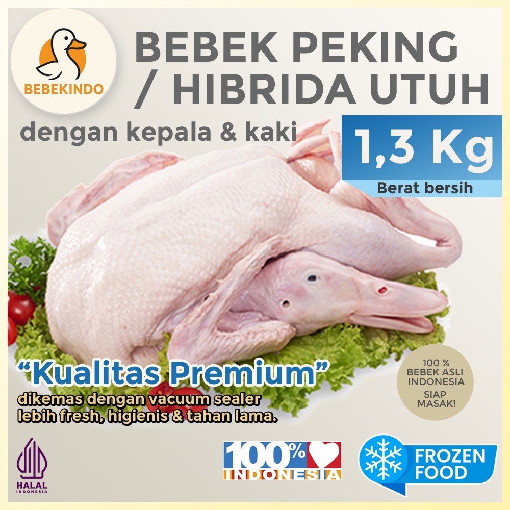 

[1,3 kg] BEBEK Utuh Peking Hibrida Frozen Ukuran 1,3 kg