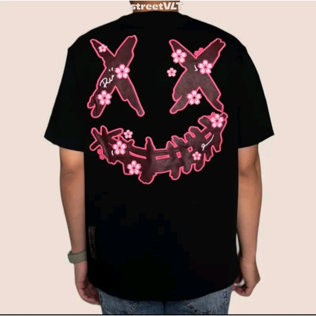 RIC Ricky is Clown Sakura Scarlet Bloom Emboirdered Tee Original