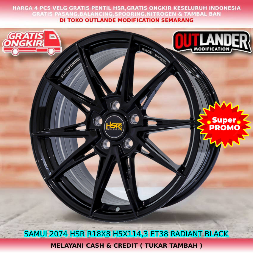 velg hsr velg racing r18 velg mobil Camry Accord BRV Civic CRV HRV Outlander dll hsr samui r18