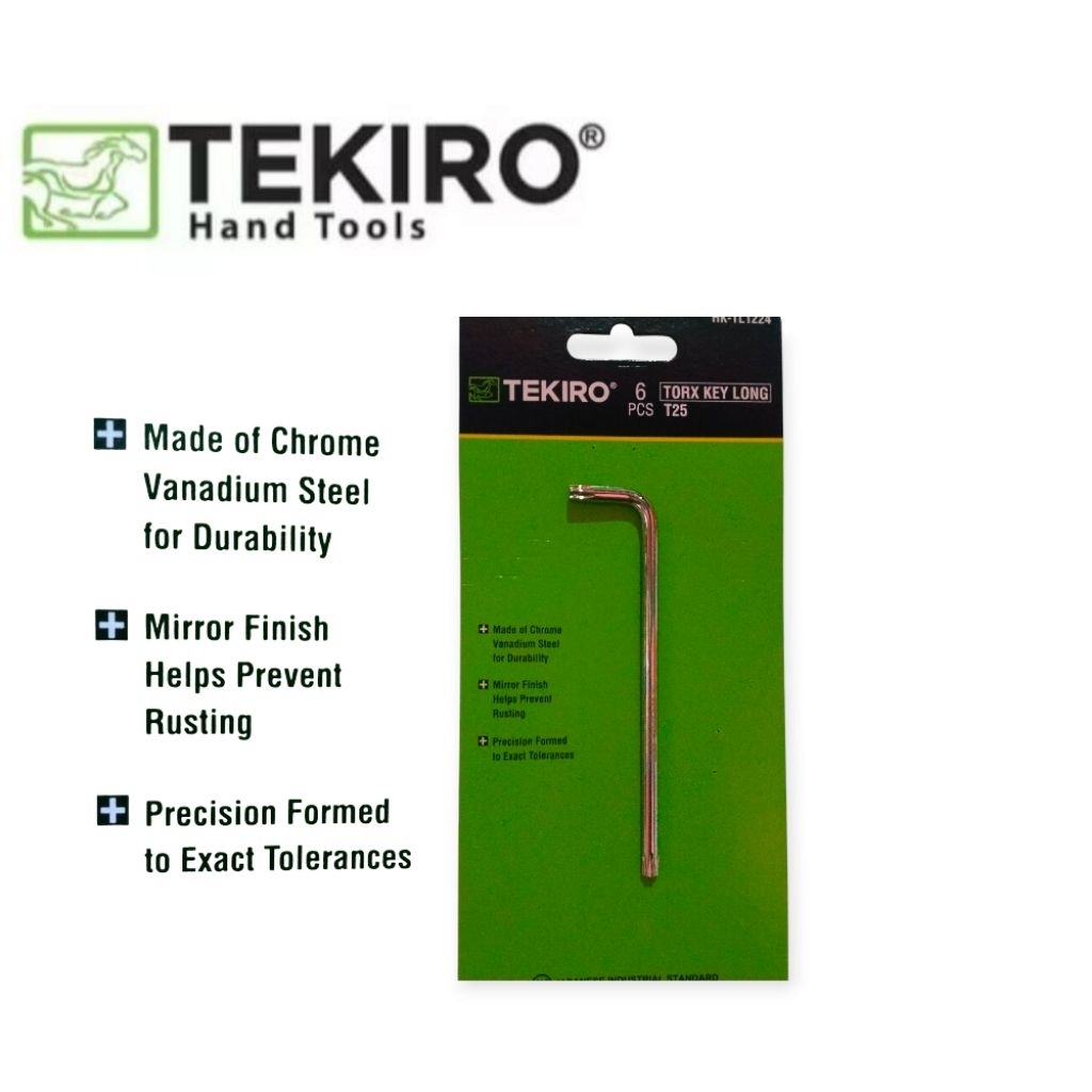 Tekiro Kunci L bintang T25 Panjang/ Torx Key Long T 25