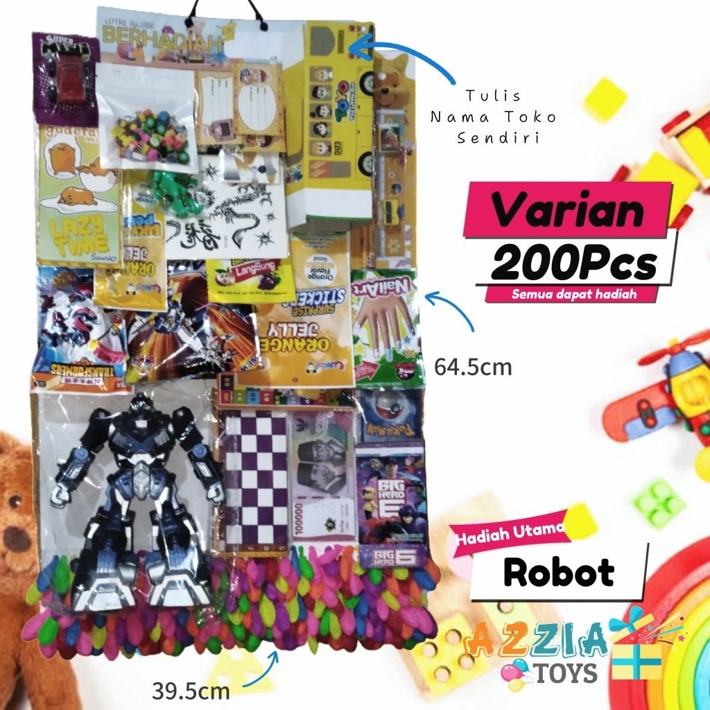 Lotre Berhadiah Cabutan Balon 150-200pcs Ecer Rp.1000/pcs Semua Dapat Hadiah