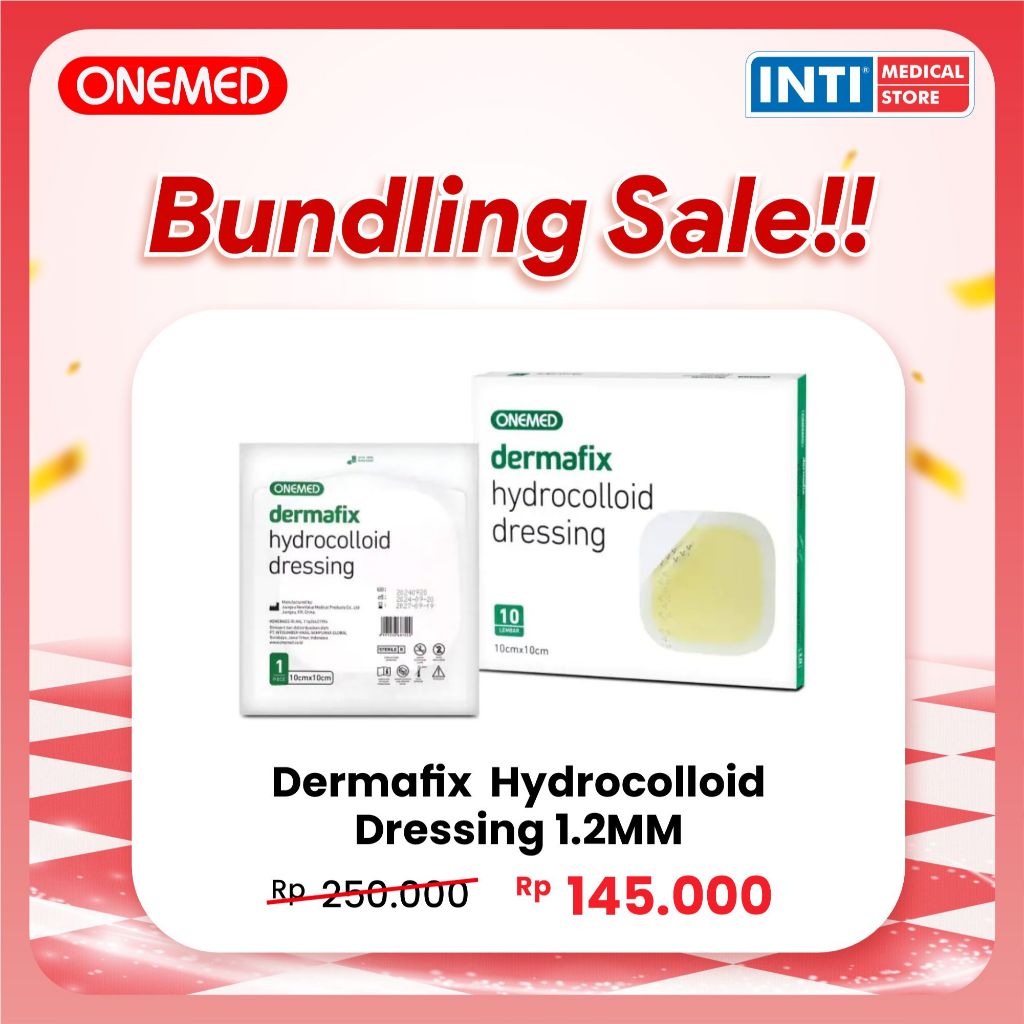 BUNDLING | Onemed Dermafix Hydrocolloid Dressing Steril 1.2 mm | Hydrocolloid Foam Dressing (1 BOX /