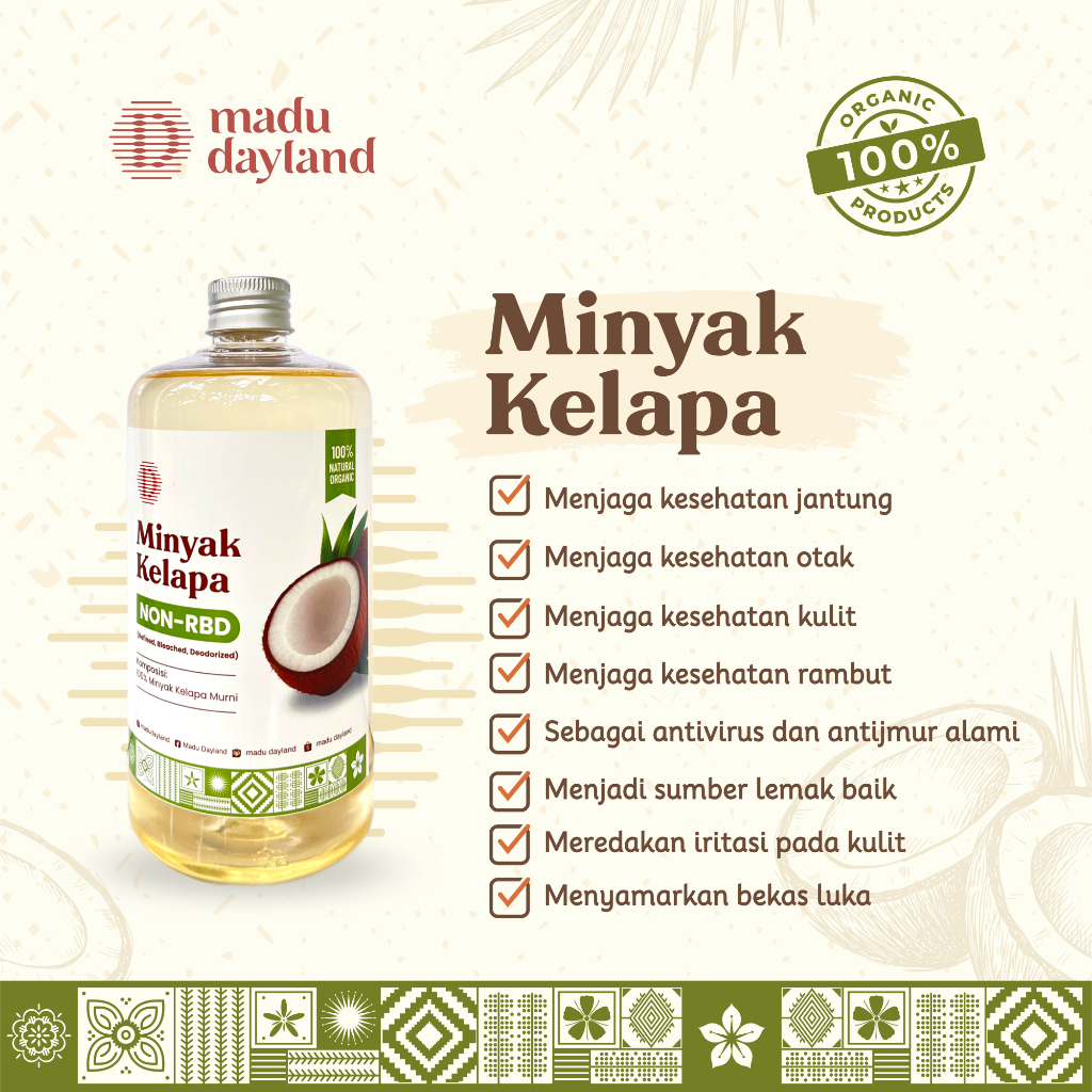 

Minyak Kelapa non RDB Madu Dayland 500ml