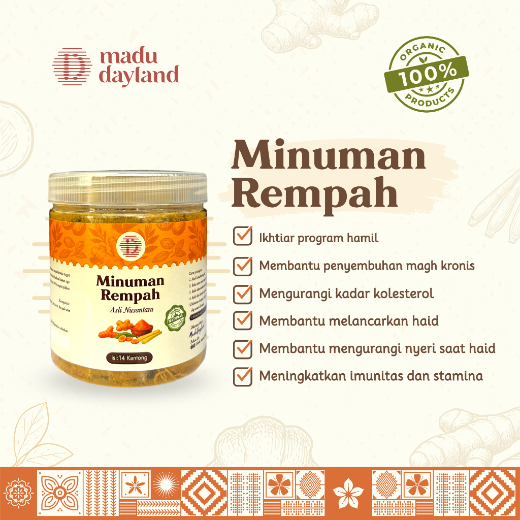 

Minuman Rempah Nusantara Madu Dayland Minuman Seduhan Alami Bahan Rempah