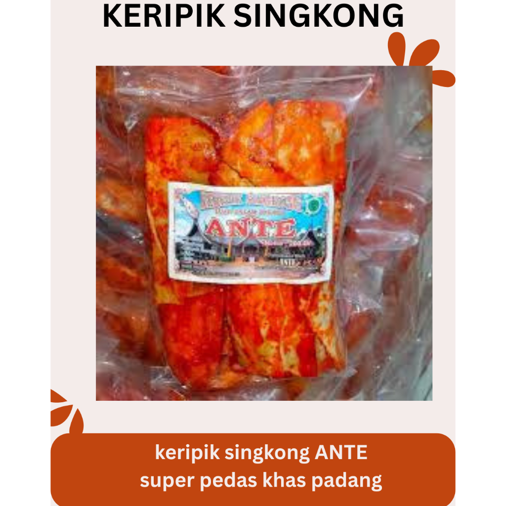

keripik sanjai singkong luar dalam balado pedas ANTE 200 gram