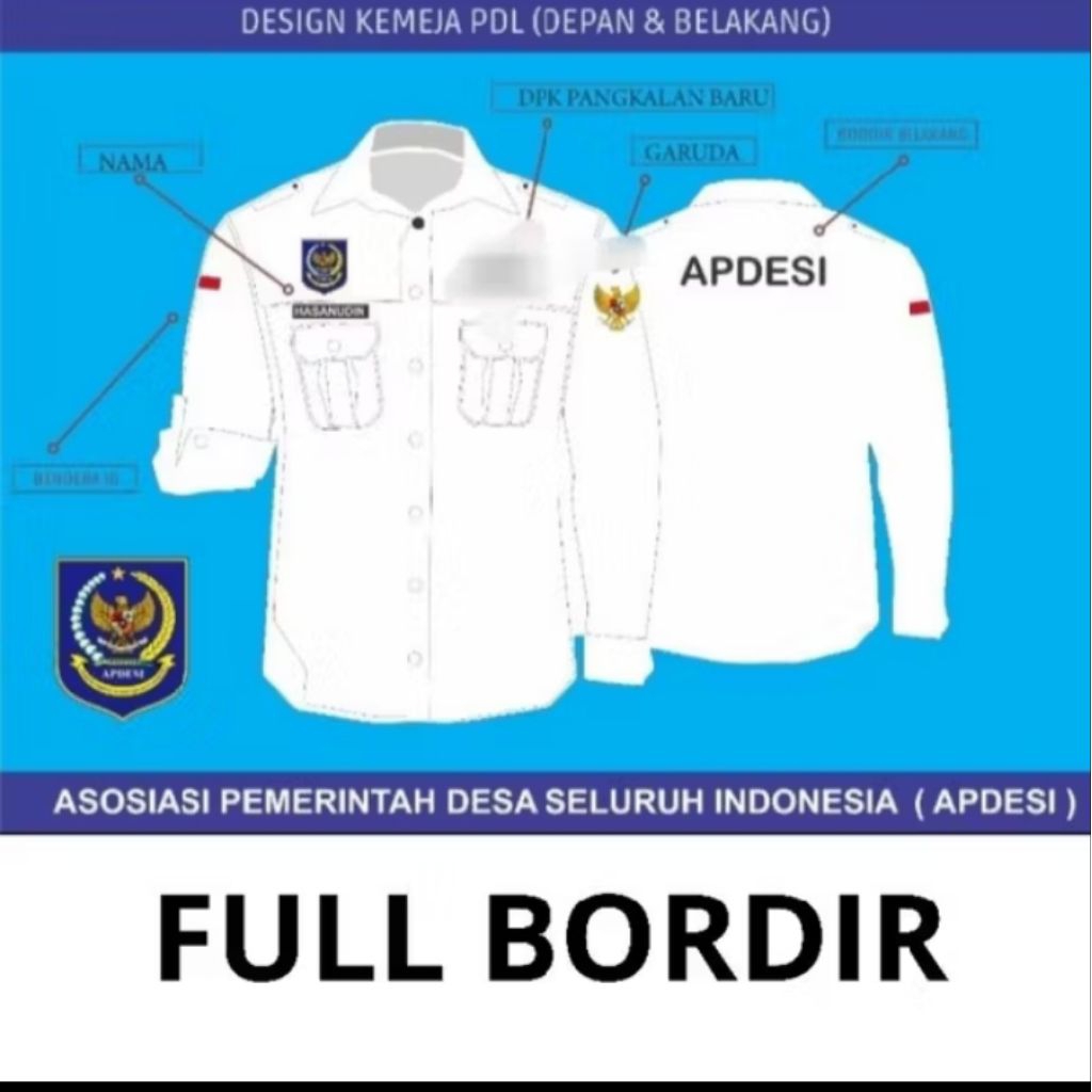 PDH APDESI / Seragam APDESI / baju APDESI / Kemeja APDESI /  SERAGAM KERJA APDESI / BAJU DINAS APDES