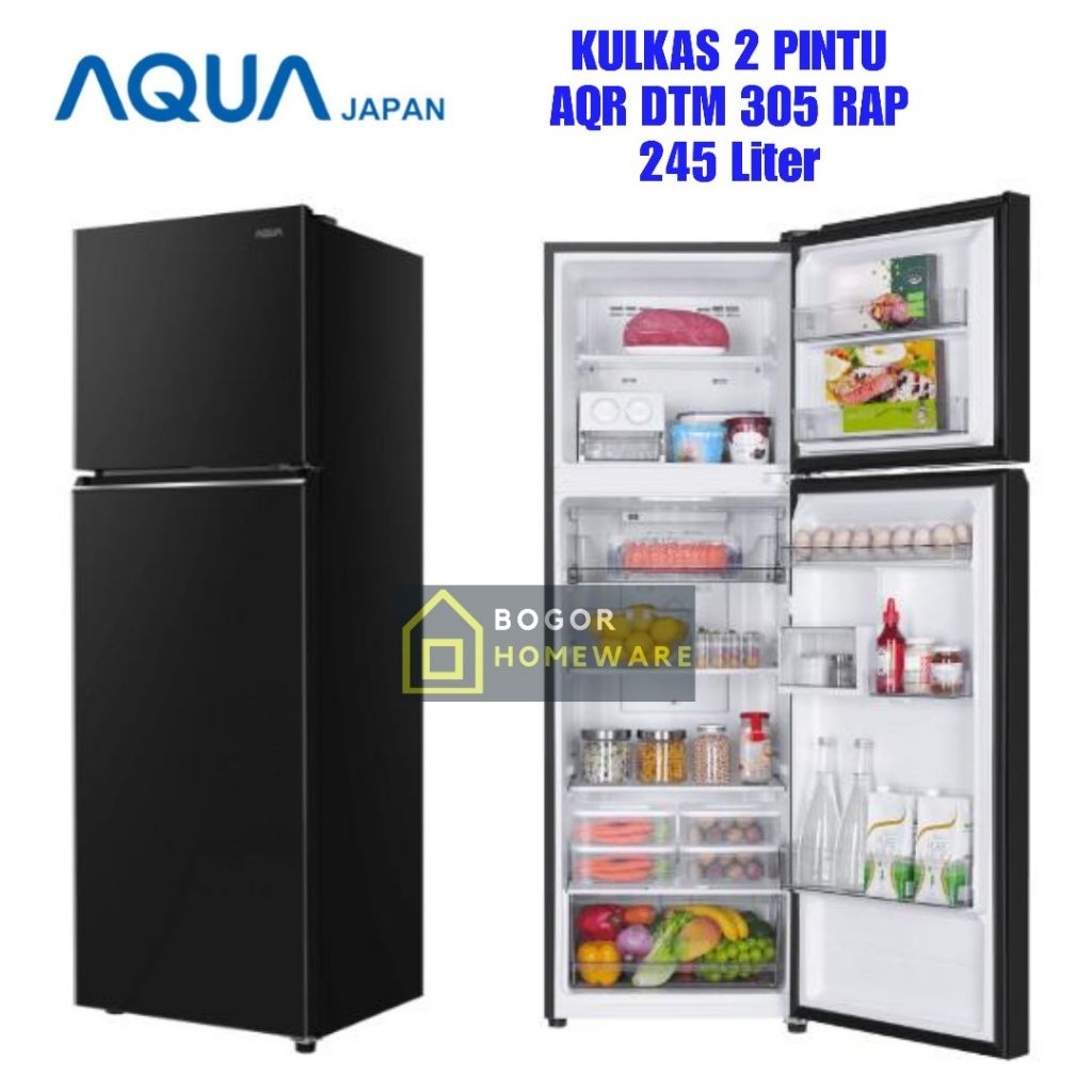 (KHUSUS BOGOR) KULKAS 2 PINTU INVERTER AQUA D 305 RAP
