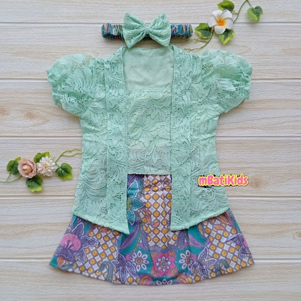 KEBAYA KUTUBARU ANAK PEREMPUAN / SETELAN KEBAYA KUTUBARU BALITA / SETELAN KEBAYA KUTUBARU ANAK PEREM