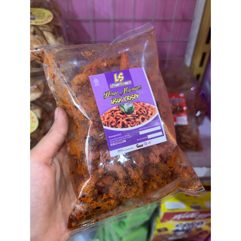 

USUS KRISPY PEDAS ENAK , CEMILAN MALAM HARI, USUS KRISPY ORI, ENAK POLL