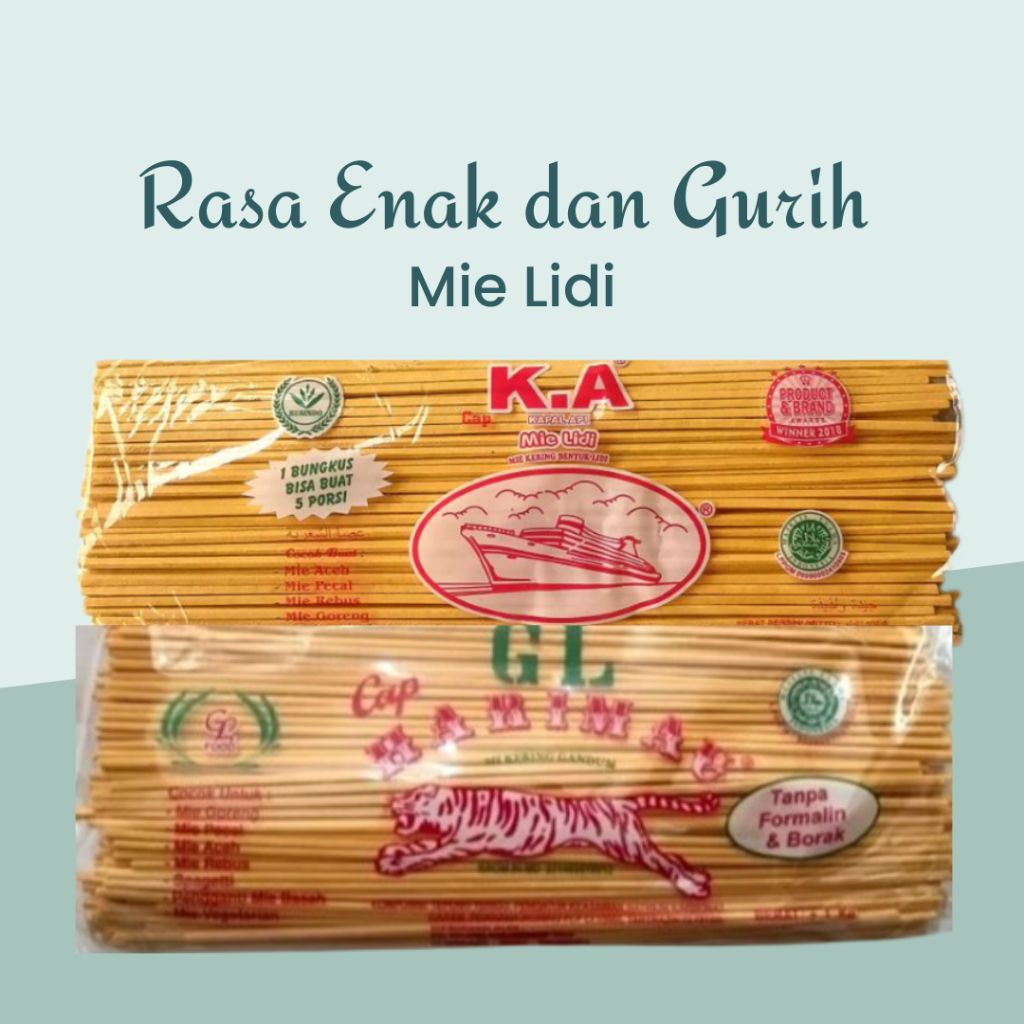 

Mie Lidi, Mie Gomak, Mie Lidi Medan 1 kg, Kualitas Premium Enak dan Gurih