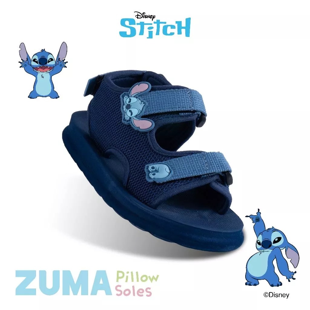 Zuma Sandals Disney Stitch - Baby Navy | Sandal Bayi | Sandal Anak | Sandal Zuma